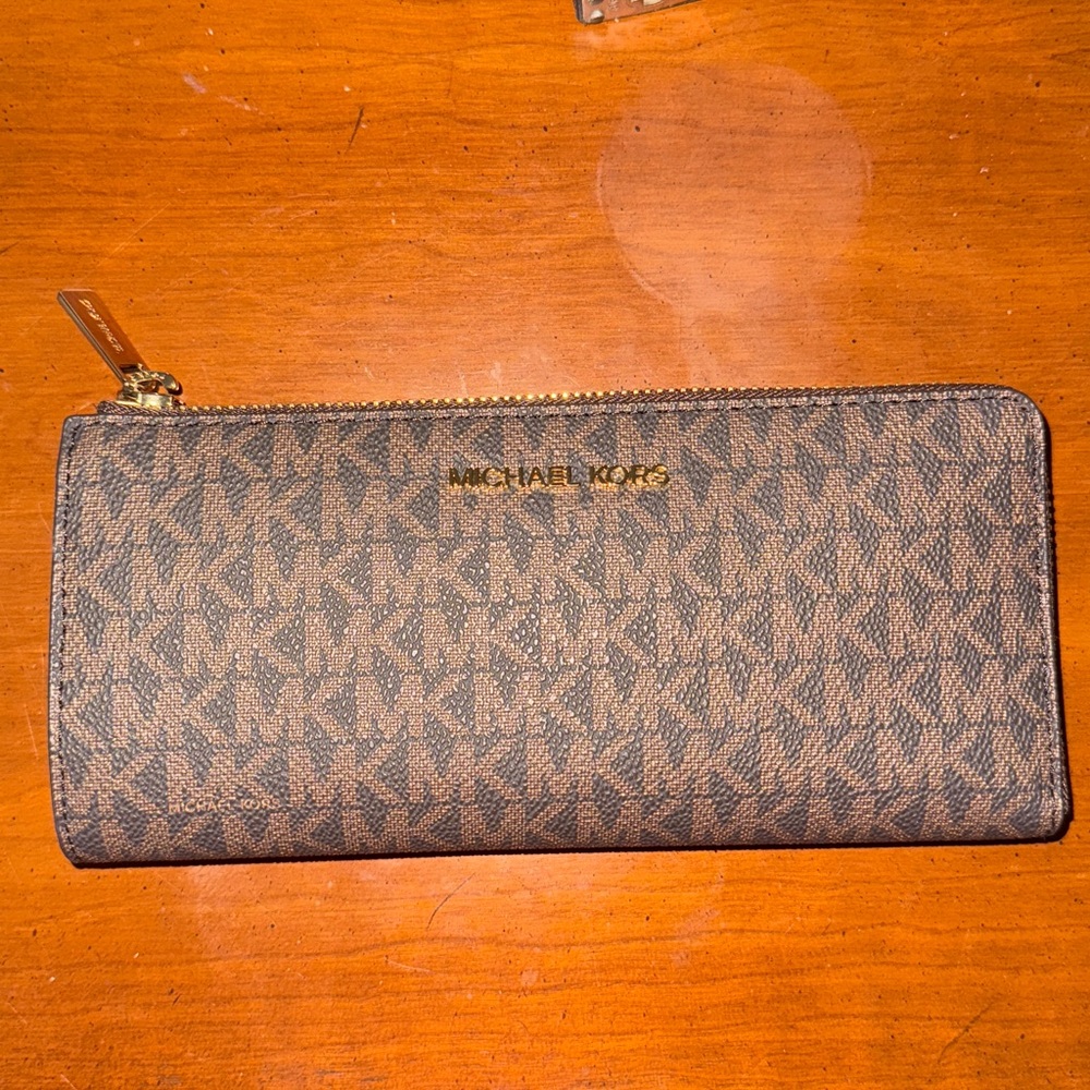 Michael Kors Dark Brown Logo Wallet